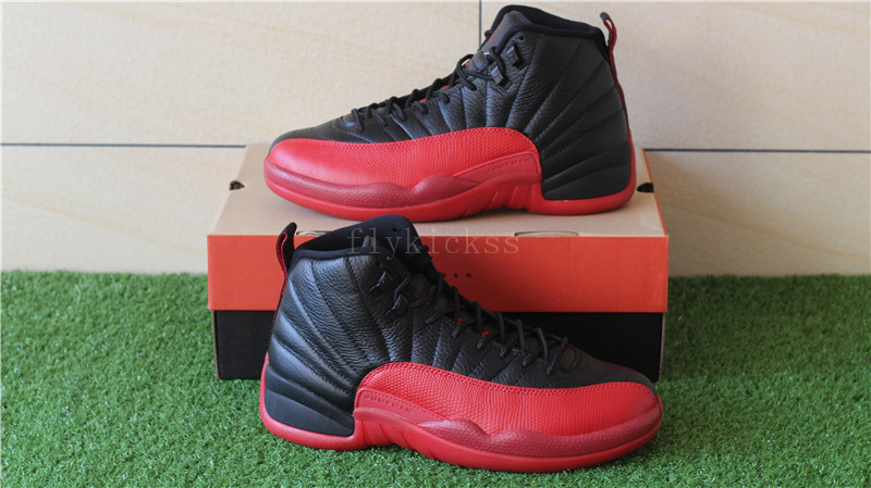 Air Jordan 12 Black Varsity Red Flu Game